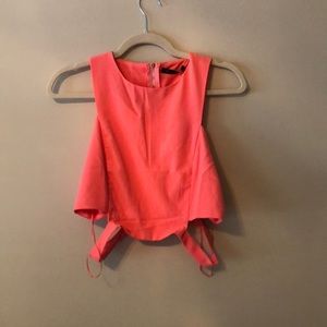 Coral Crop Top